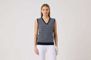 SQUARE V NECK NAVY