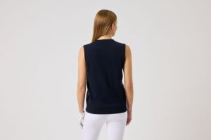 SQUARE V NECK NAVY