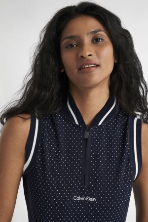 CAMILLA PRINTED SLESS NAVY