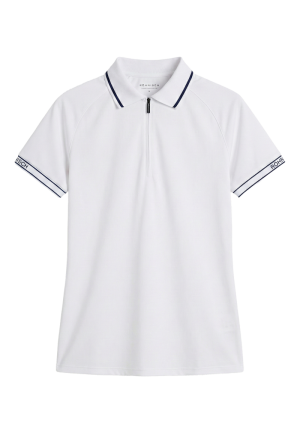 RIB POLOSHIRT WIT
